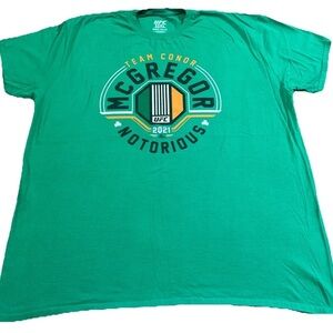 UFC Team Conor McGregor 2021 “The King Is Back” Irish Green Shirt, 2XL 2 X-Large